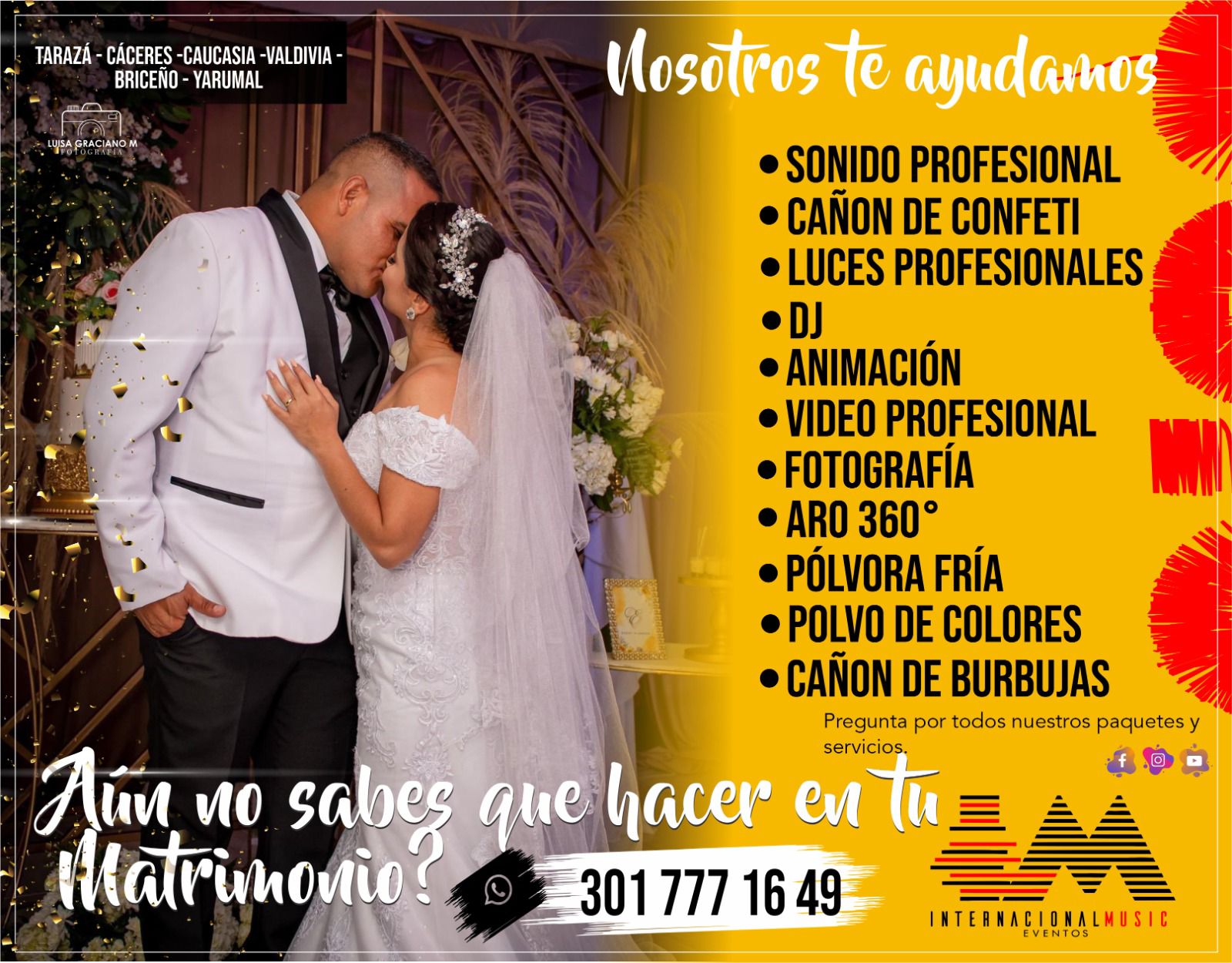 Montaje de DJ profesional de Internacional Music en Tarazá, Antioquia